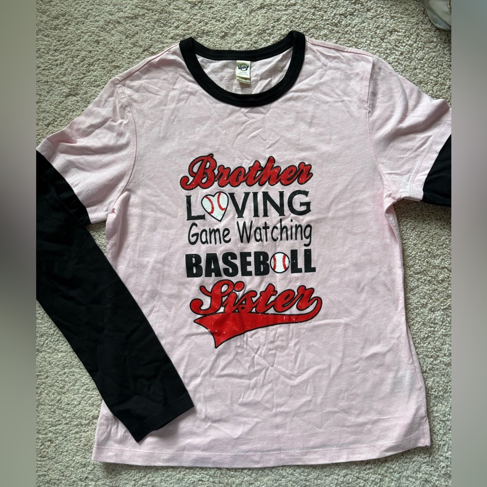 New "Brother Loving Game Watching Baseball Sister" tee